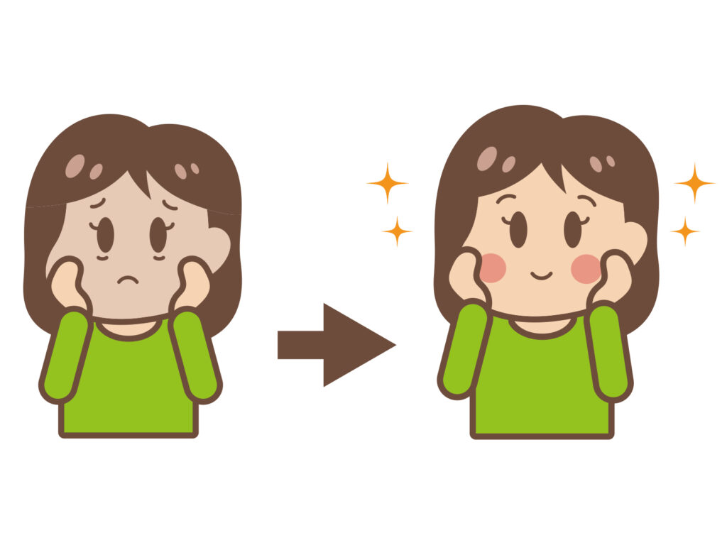 肌が赤黒い